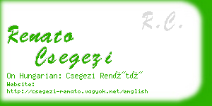 renato csegezi business card